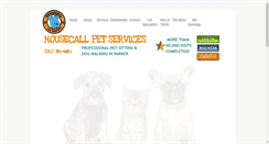 Desktop Screenshot of housecallpetservices.com